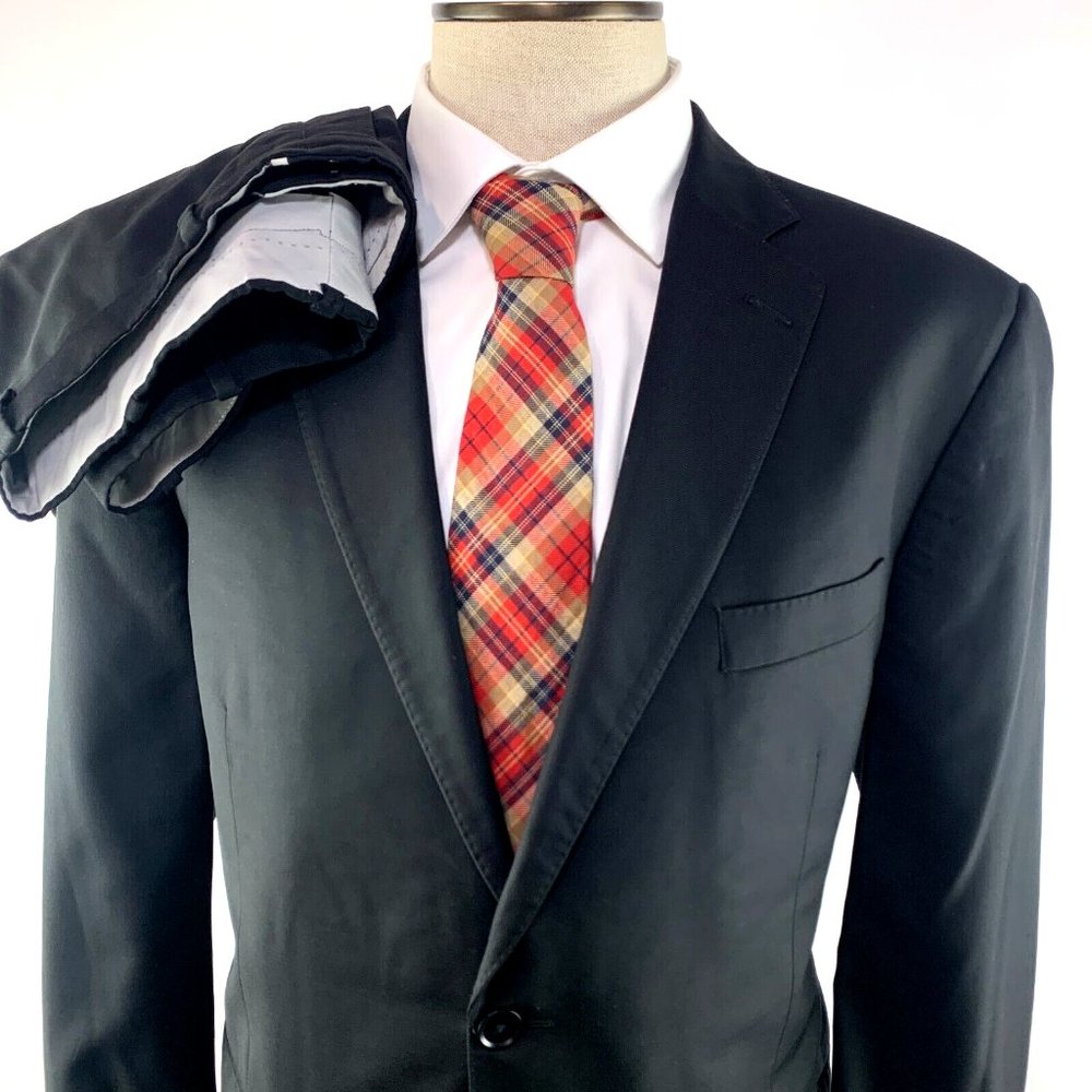 Peter Millar Two Piece Suit Black Two Button